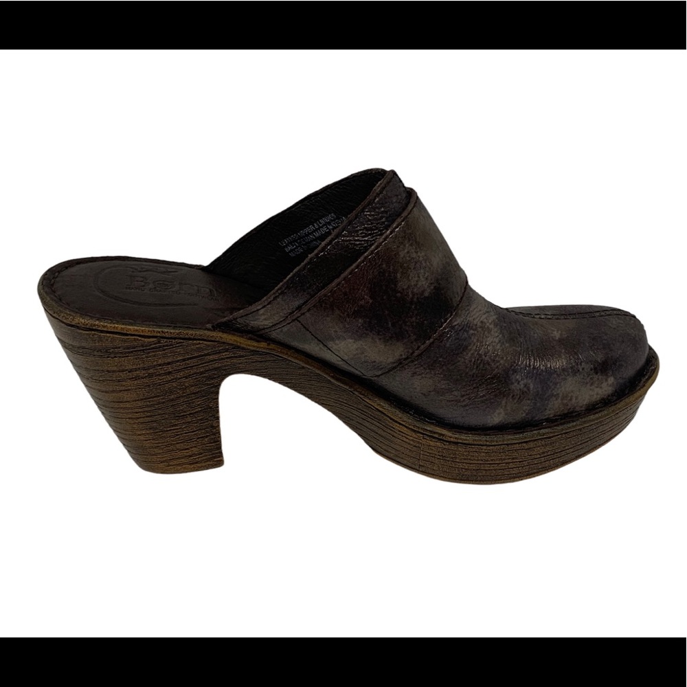 Born Ibra Moro Mule Metallic Bronze Buckle Block Heel Clogs #B67806 Women’s Sz 8 - Picture 8 of 11
